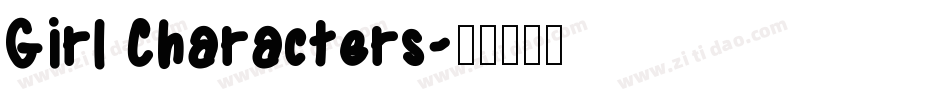 Girl Characters字体转换